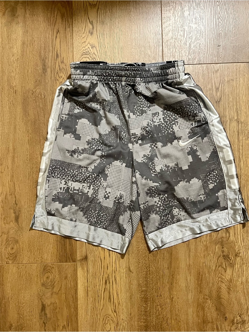 Nike Boys Gray Digital Camo Athletic Shorts
